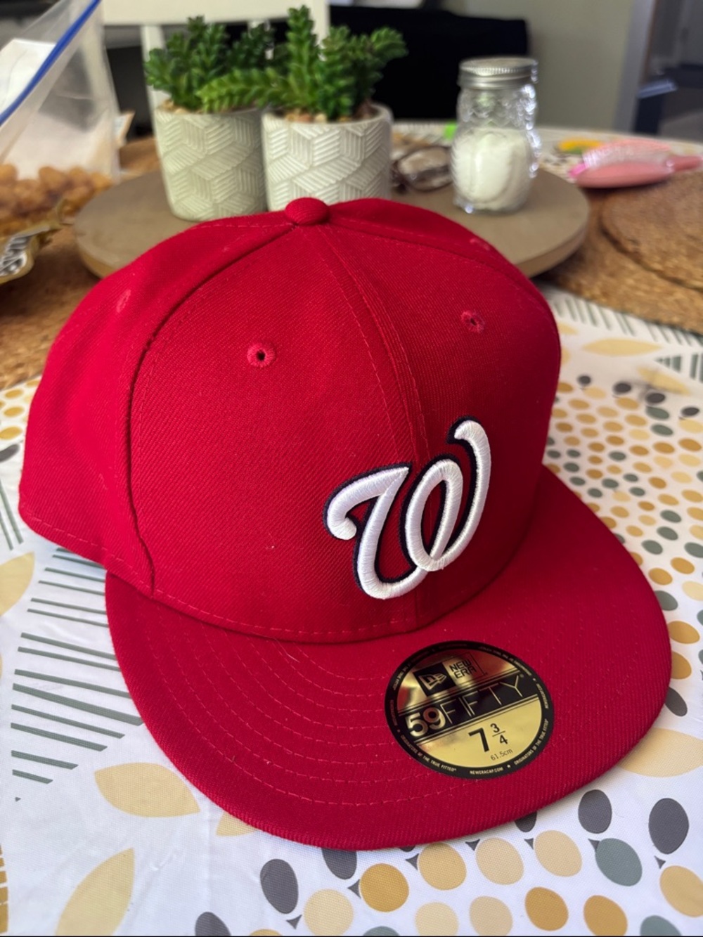 New Era Red Washington 'W' Fitted Cap